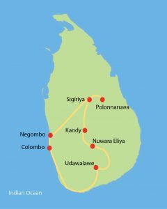 Sri Lanka Express Tour Map